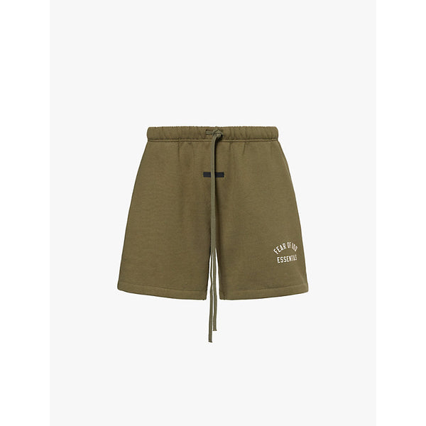 Mens Fear Of God Essentials Brand-patch slip-pockets cotton-blend jersey shorts