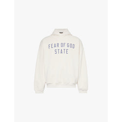 Mens Fear Of God Essentials Relaxed-fit brand-print cotton-blend hoodie