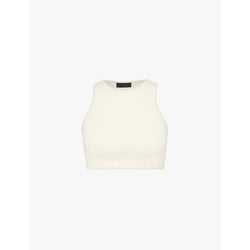 Womens Fear Of God Essentials Waffle Sport cropped woven-blend top