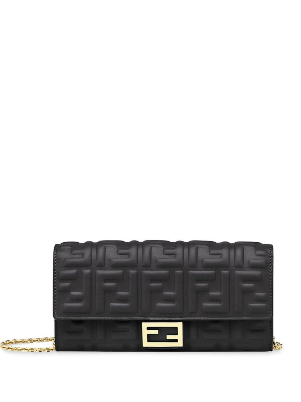 Fendi Baguette Leather Wallet On Chain