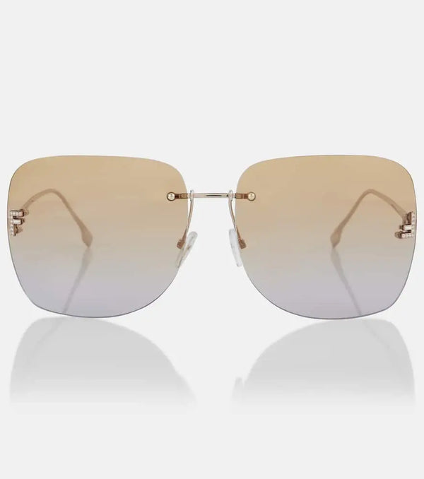 Fendi Fendi First Crystal square sunglasses | LYBSTORE