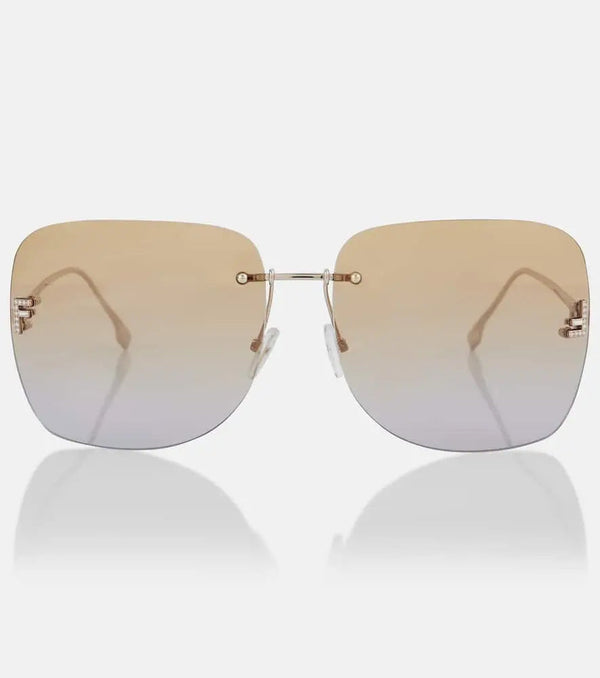 Fendi Fendi First Crystal square sunglasses | LYBSTORE