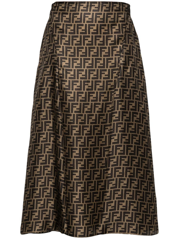 Fendi Ff Silk Skirt