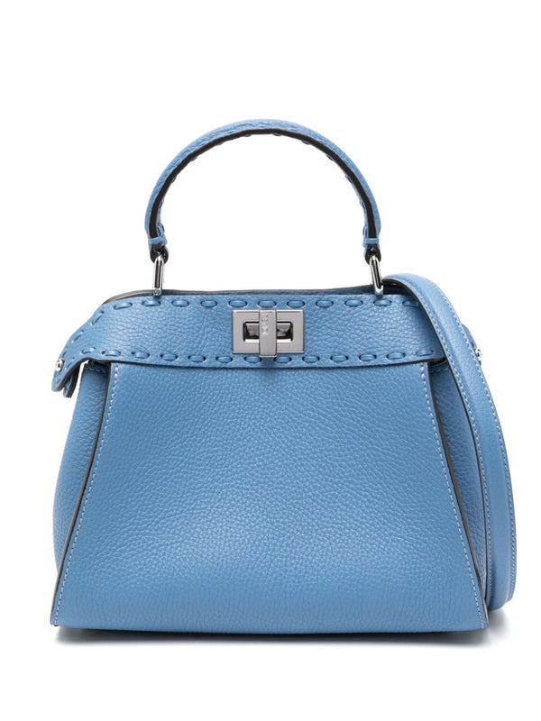 Fendi Peekaboo Mini Leather Handbag