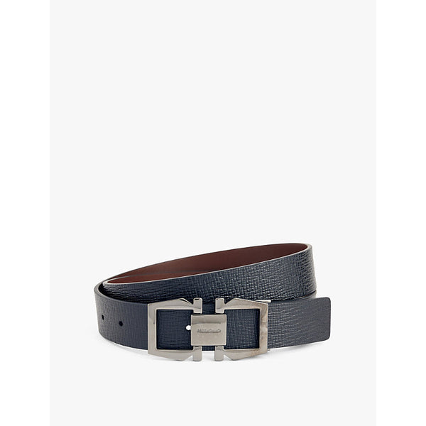 Ferragamo Branded-buckle reversible leather belt | LYBSTORE