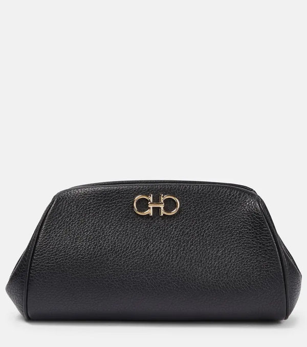 Ferragamo Gancini Mini leather clutch | LYBSTORE