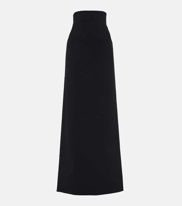 Ferragamo High-rise wool-blend maxi skirt | LYBSTORE