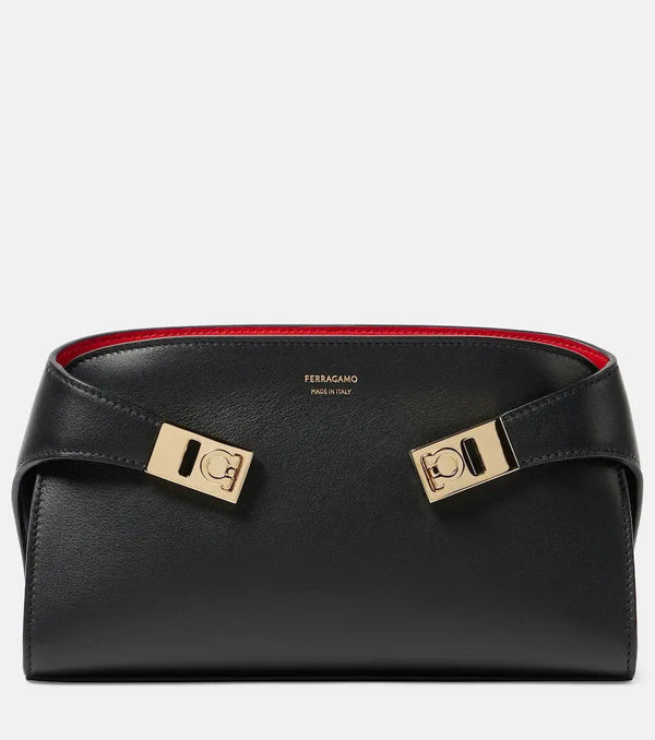 Ferragamo Hug leather clutch | LYBSTORE