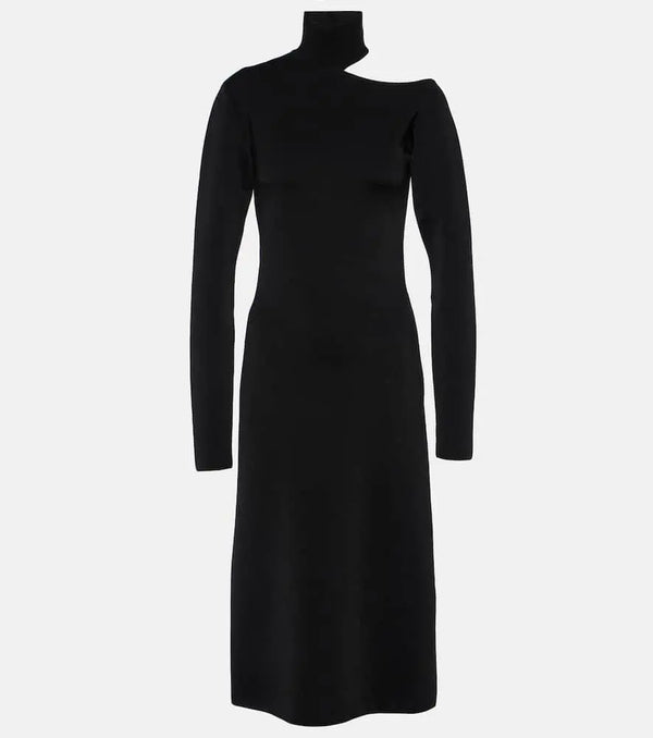 Ferragamo Mockneck jersey midi dress