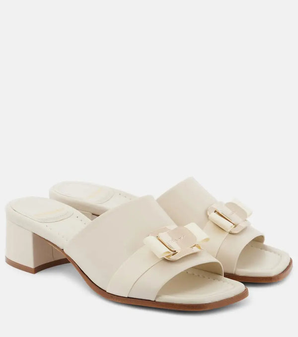 Ferragamo New Vara leather mules | LYBSTORE