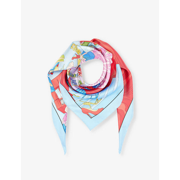 Ferragamo Patterned square silk scarf | LYBSTORE