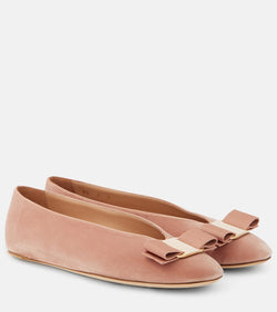 Ferragamo Vanna velvet ballet flats