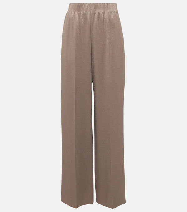 Fforme Maud high-rise metallic wide-leg pants