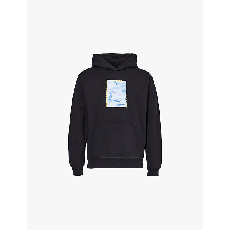  Flan Process graphic-print relaxed-fit recycled-cotton jersey hoody