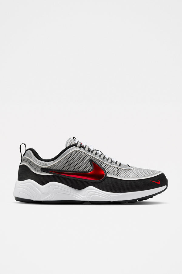 Nike Air Zoom Spiridon SP Metallic Silver Sport Red Sneakers