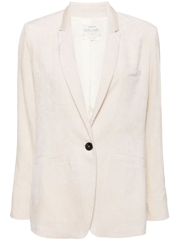 Forte Forte Velvet Single Breasted Blazer Jacket