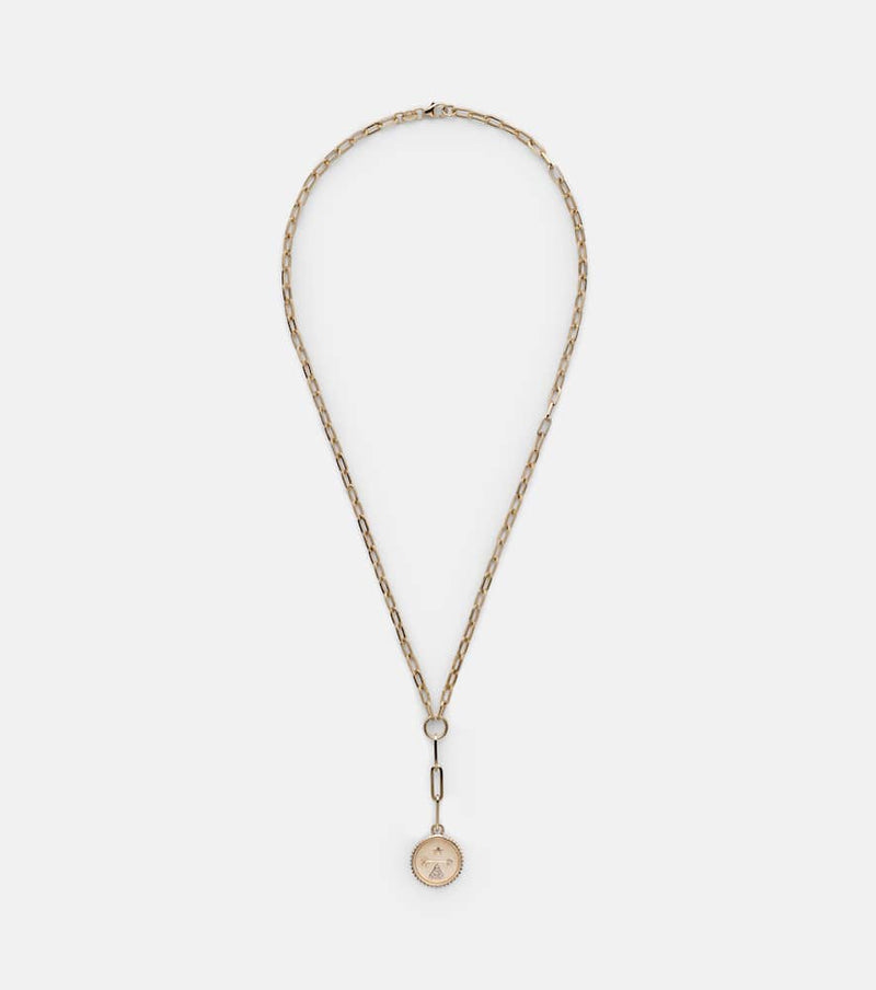 FoundRae Refined Clip 18kt gold chain necklace with diamonds