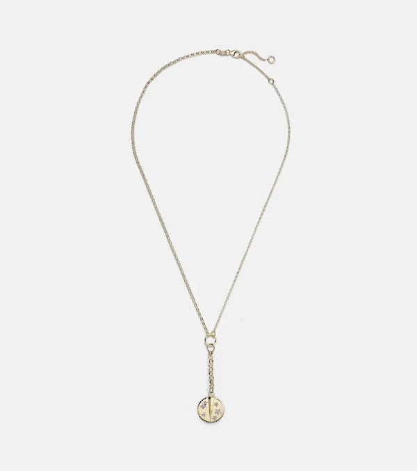 FoundRae Resilience Small Mixed Belcher Extension 18kt gold chain necklace with diamonds | LYBSTORE