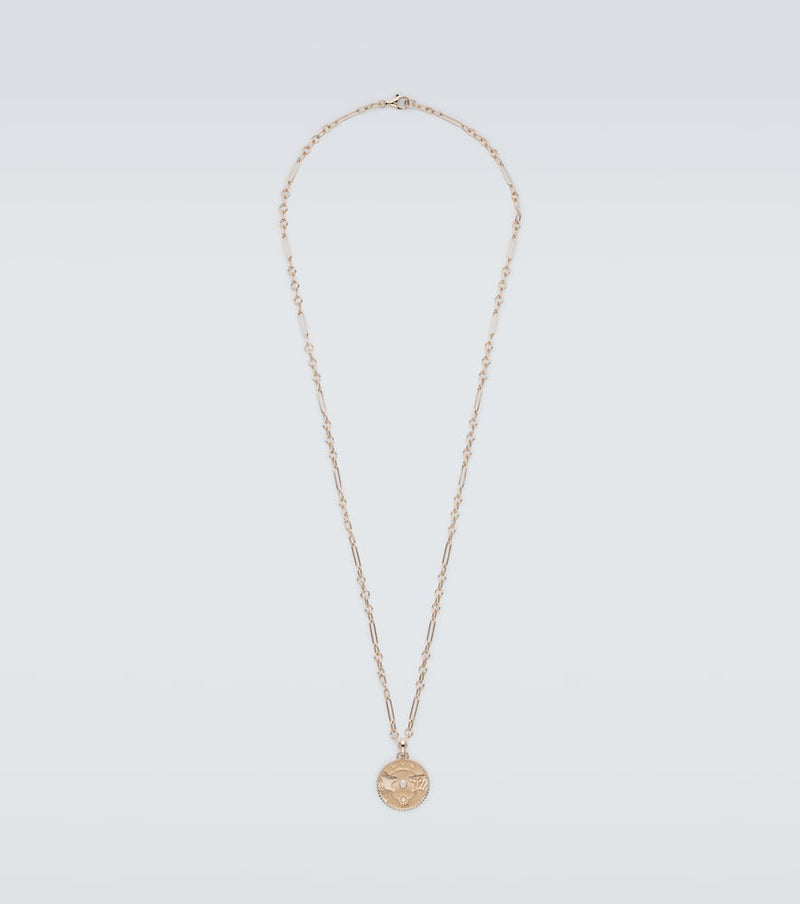 FoundRae Strength 18kt gold pendant necklace with diamond