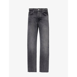 Frame Faded-wash straight-leg regular-fit denim jeans