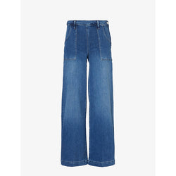 Frame Francoise wide-leg stretch-denim jeans