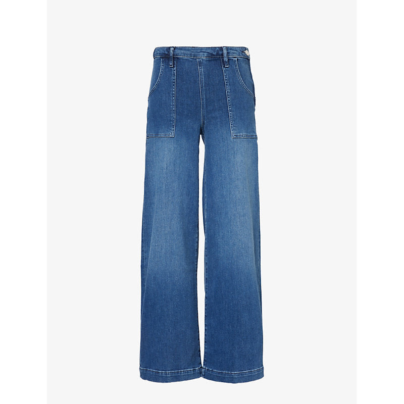 Frame Francoise wide-leg stretch-denim jeans