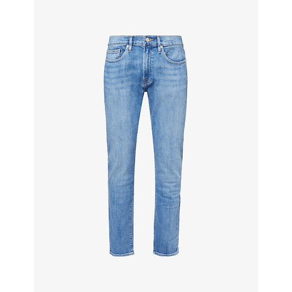 Frame L'Homme mid-rise straight-leg stretch-denim jeans