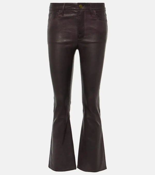 Frame Le Crop Mini Boot leather pants | LYBSTORE