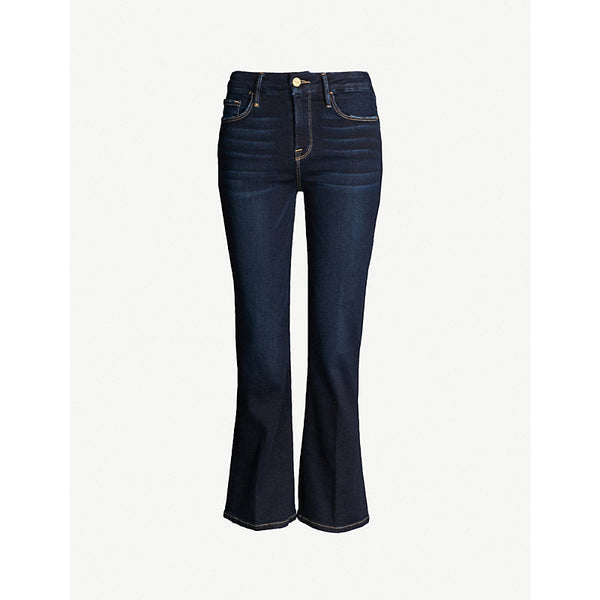 Womens Frame Le Crop Mini Boot mid-rise flared jeans