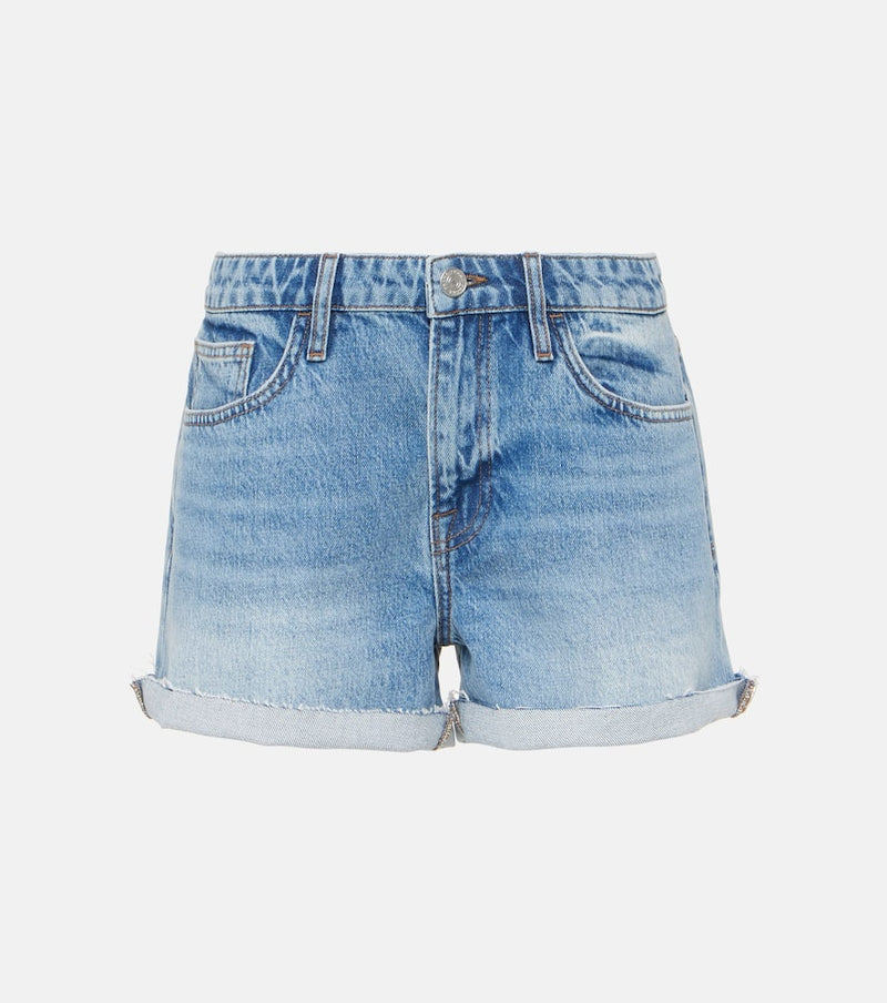 Frame Le Grand Garçon high-rise denim shorts