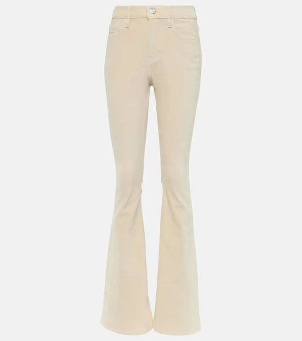 Frame Le High Flare Velveteen velvet flared jeans