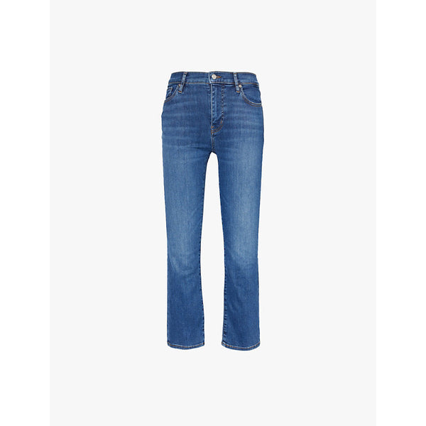 Womens Frame Le High straight-leg organic-cotton and recycled-polyester blend stretch-denim jeans