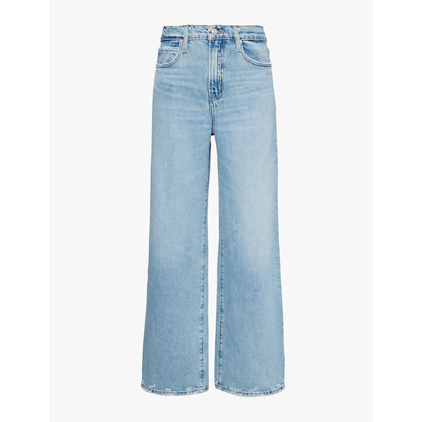 Womens Frame Le Jane wide-leg high-rise recycled-cotton jeans