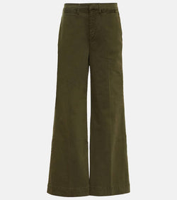 Frame Le Tomboy cotton twill wide-leg pants