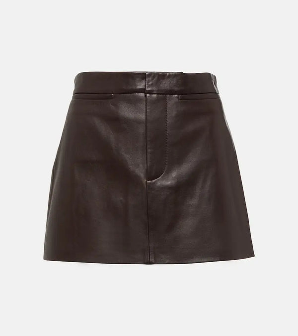 Frame Leather miniskirt | LYBSTORE