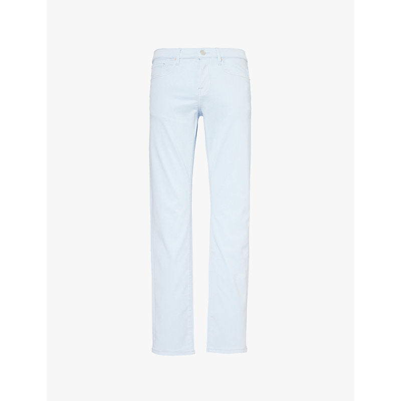 Frame L'homme slim-fit tapered-leg mid-rise stretch-denim jeans