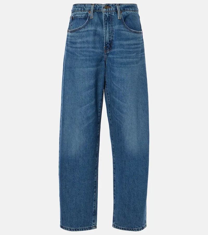 Frame Mid-rise barrel-leg jeans | LYBSTORE