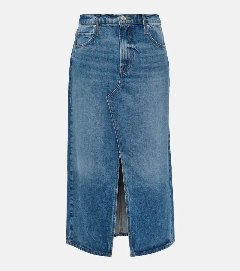 Frame Midaxi denim midi skirt