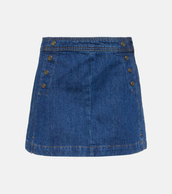 Frame Sailor Snap denim miniskirt