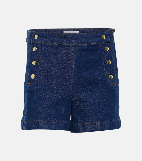 Frame Sailor high-rise denim shorts | LYBSTORE