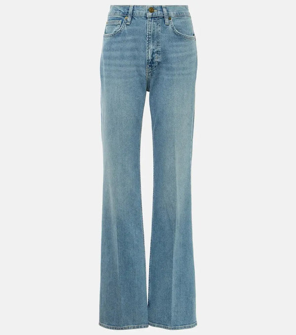 Frame The Slim Stacked high-rise straight jeans | LYBSTORE