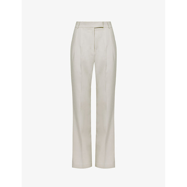 Womens Frankie Shop Bea pressed-crease tapered high-rise stretch-crepe trousers