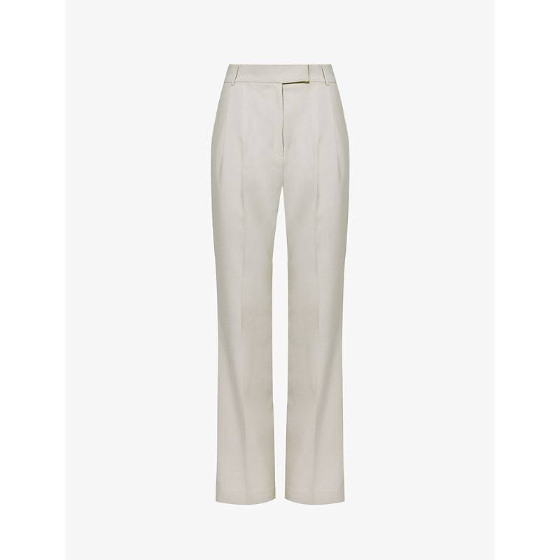 Womens Frankie Shop Bea pressed-crease tapered high-rise stretch-crepe trousers