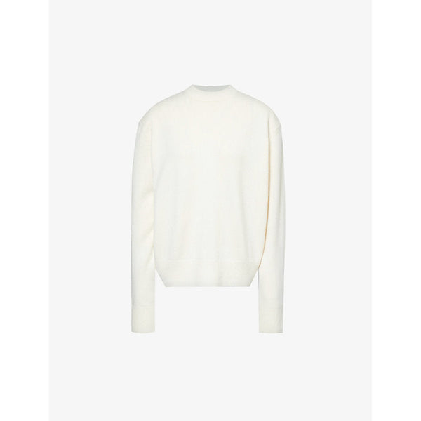  Frankie Shop Rafaela padded-shoulder wool and cashmere-blend knitted jumper