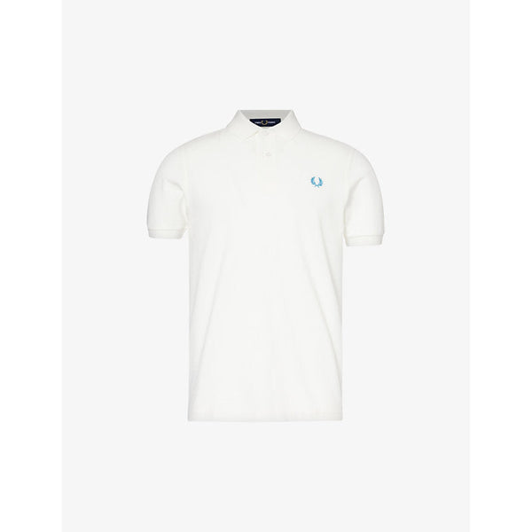 Mens Fred Perry Logo-embroidered cotton-piqué polo shirt