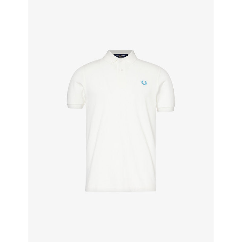 Mens Fred Perry Logo-embroidered cotton-piqué polo shirt