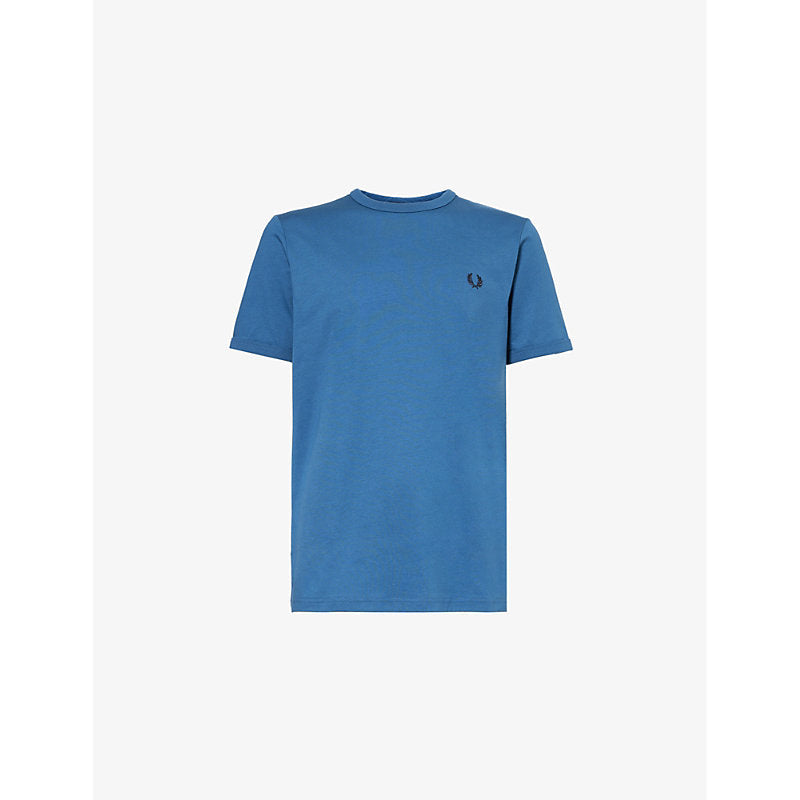 Mens Fred Perry Ringer logo-embroidery cotton-jersey T-shirt