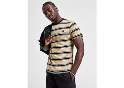 Fred Perry Stripe T-Shirt Brown