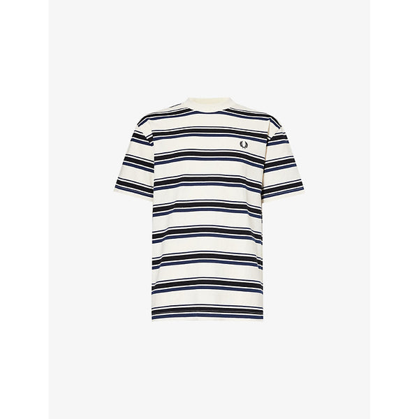 Fred Perry Striped short-sleeve cotton-jersey T-shirt