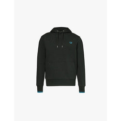 Mens Fred Perry Tipped brand-embroidery regular-fit cotton-jersey hoody